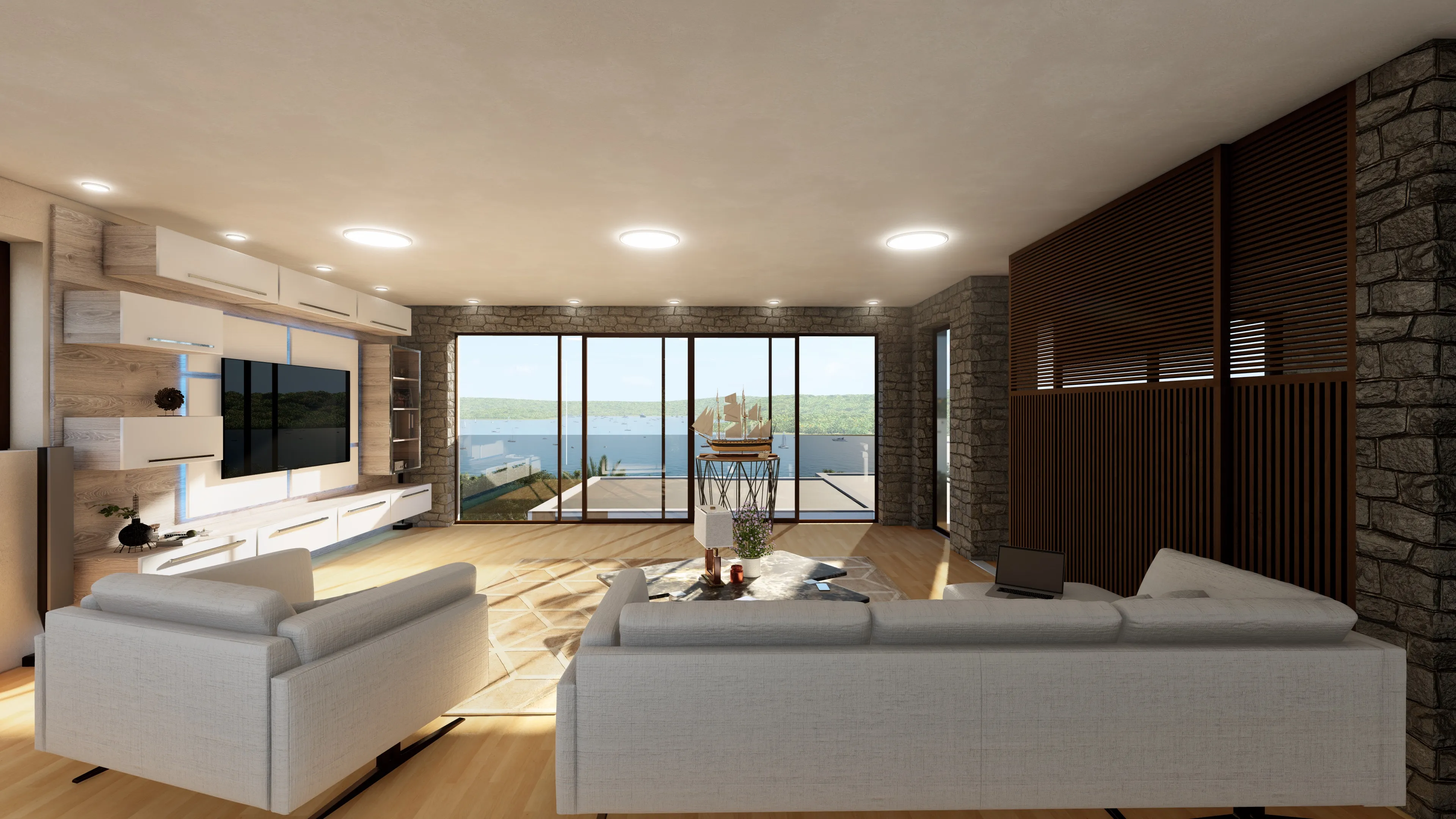 Villa B Living Room View 2